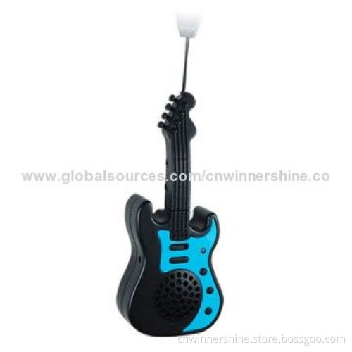 Guitar Bottle Opener Novelty Mini Portable Speaker, 3.7V, 120mAh, 3.5mm Audio Jack